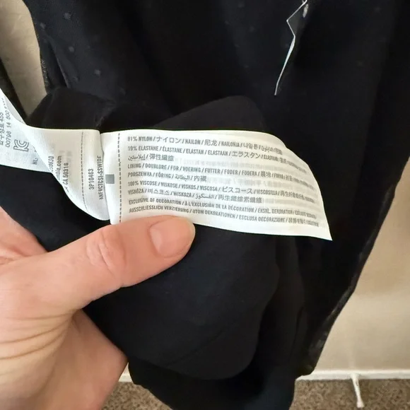 Hollister Black Mesh Floral Dress – Size Large, NWT - Picture 8 of 9